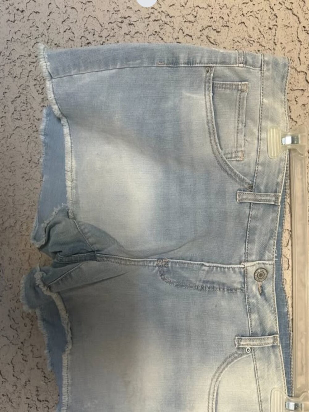 Light Wash Faded Jean Shorts